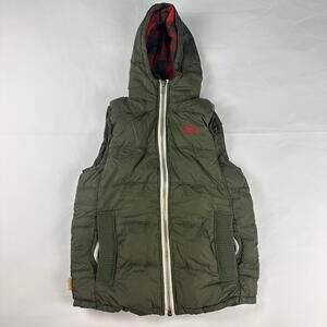 SUPERDRY‎ Women Vest Green Size S Polyester Full Zip Insulated Hooded Puffer